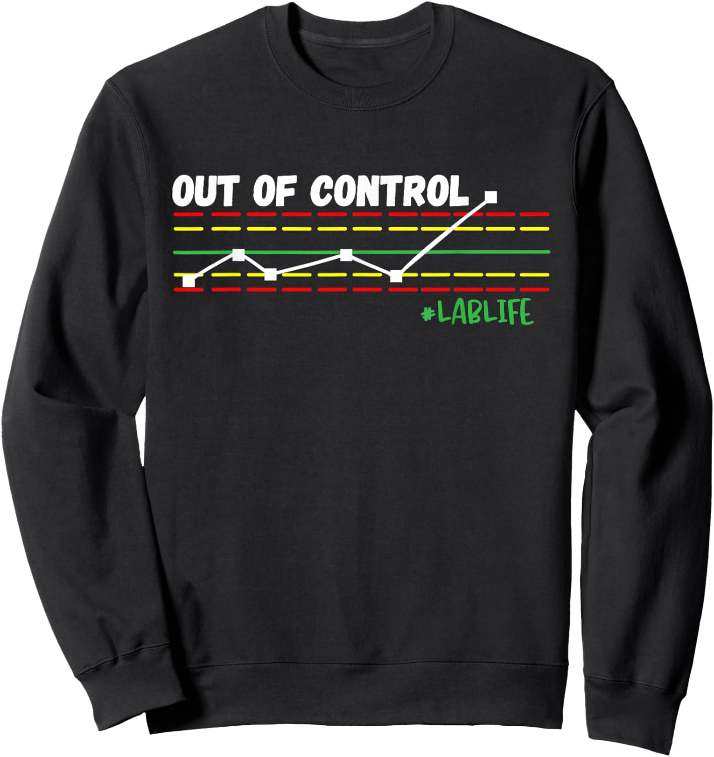 Funny Scientist, Chemistry Lover, Lab Tech, QC Chart Sweatshirt - Sweatshirt | Black