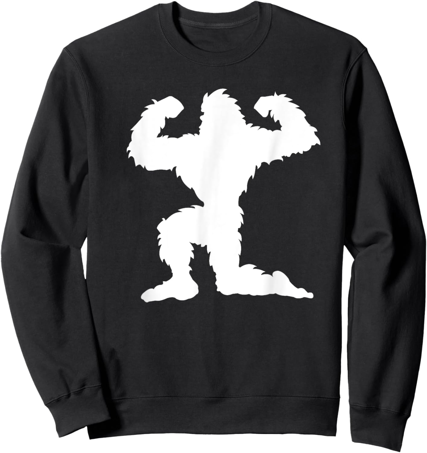 Funny Bodybuilding Bigfoot Bodybuilder Weightlifting Fitness Sweatshirt - Sweatshirt | Black