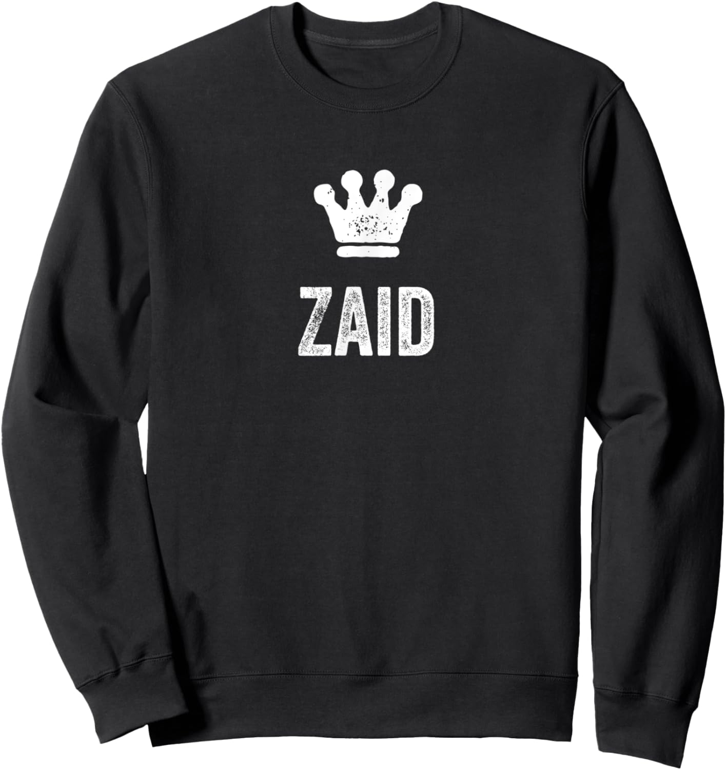 Zaid the King / Crown & Name Design Called Zaid Sweatshirt - Sweatshirt | Black