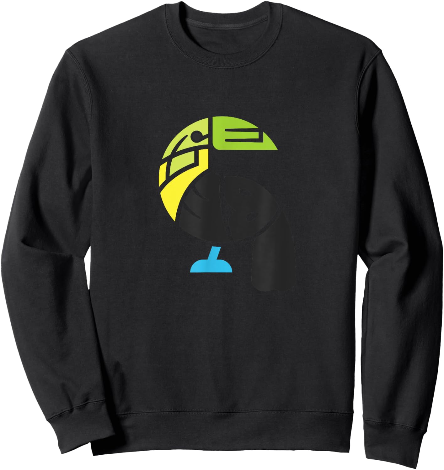 Belize Toucan Colorful Word Art - Funny Animal Sweatshirt - Sweatshirt | Black