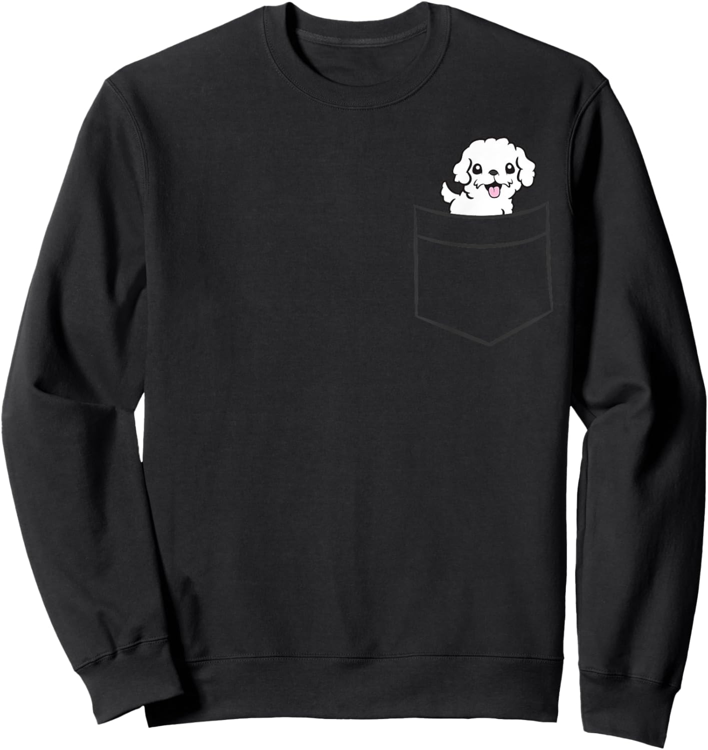 Maltipoo Dog In The Pocket Funny Maltipoo Sweatshirt - Sweatshirt | Black