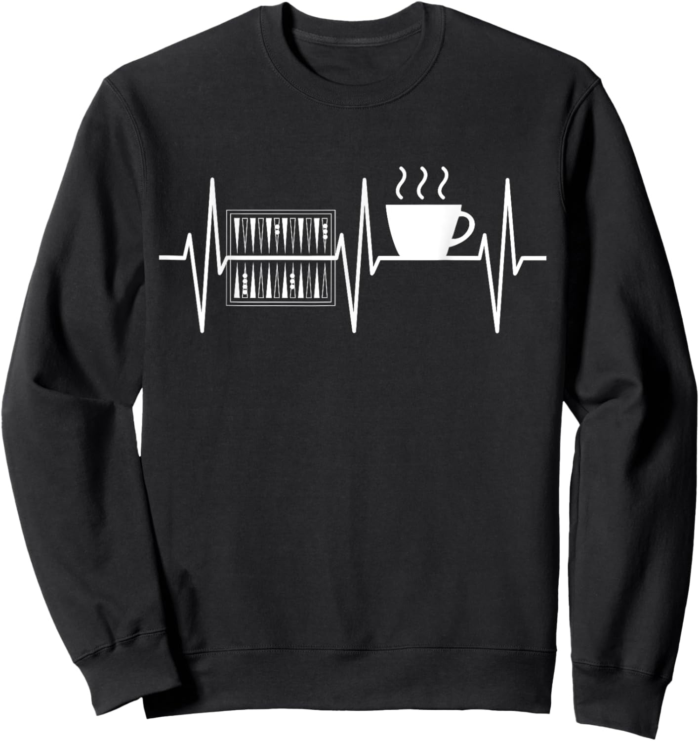 Backgammon Shirt Funny Coffee Lover Backgammon Player Sweatshirt - Sweatshirt | Black