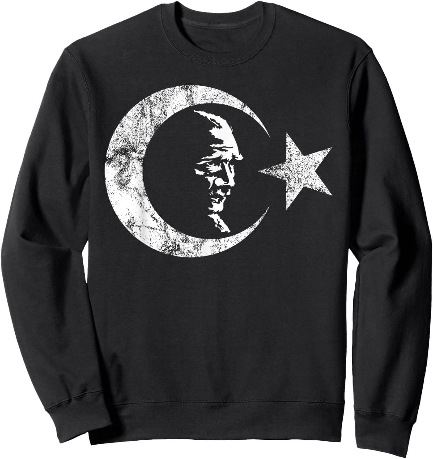 Mustafa Kemal Ataturk Turkish Flag Turkey Sweatshirt - Sweatshirt | Black