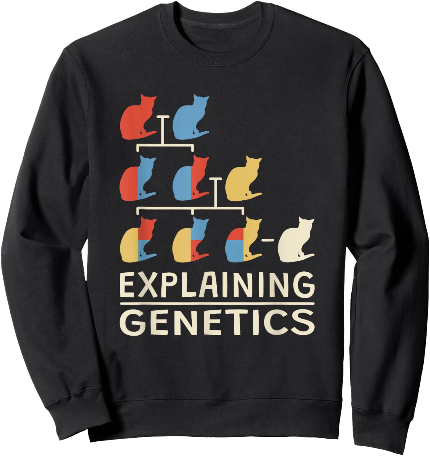 Explaining Genetics Teacher Genomics Biologist Genetics Sweatshirt - Sweatshirt | Black