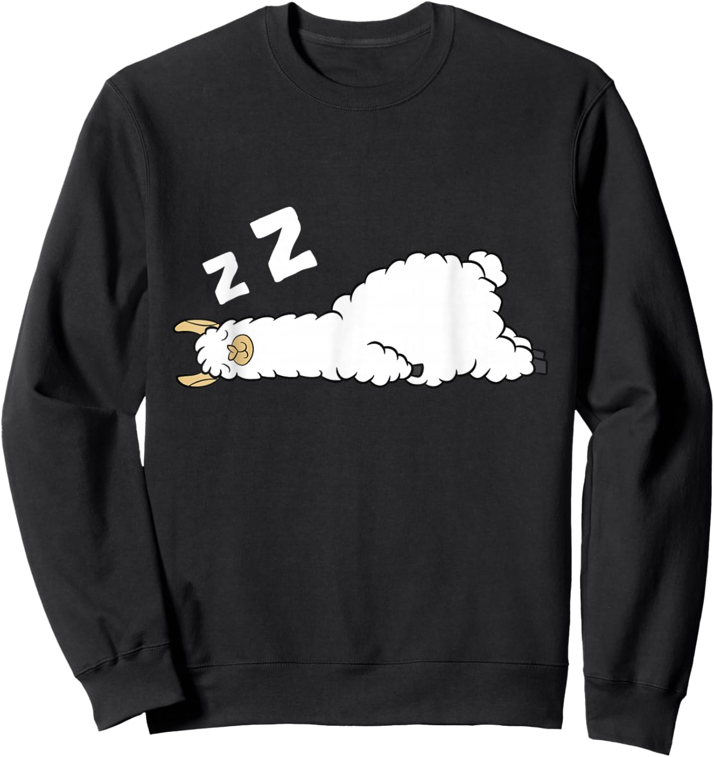 Llama Sleeping Tired Llama Pajama Love Llamas Sweatshirt - Sweatshirt | Black