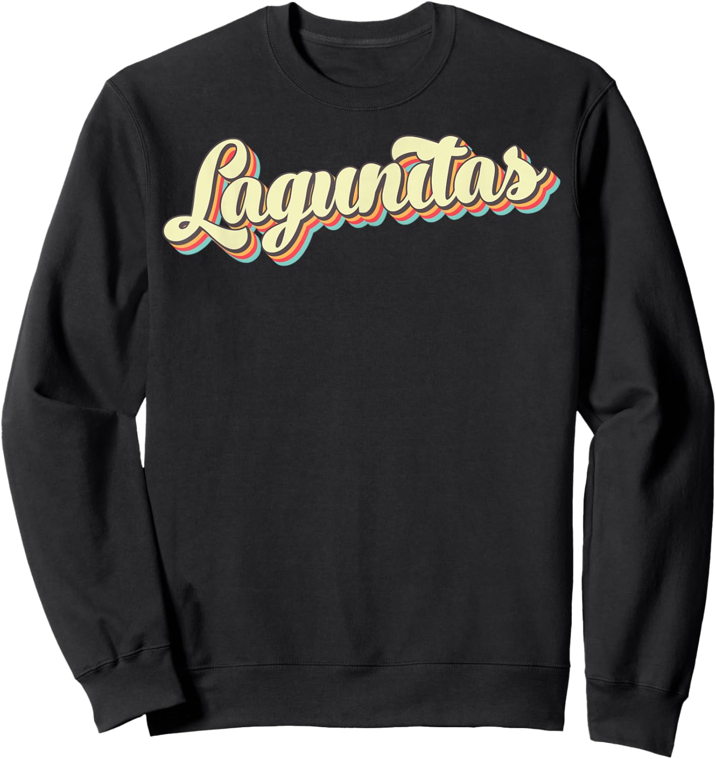 Lagunitas Retro Art Baseball Font Vintage Sweatshirt - Sweatshirt | Black