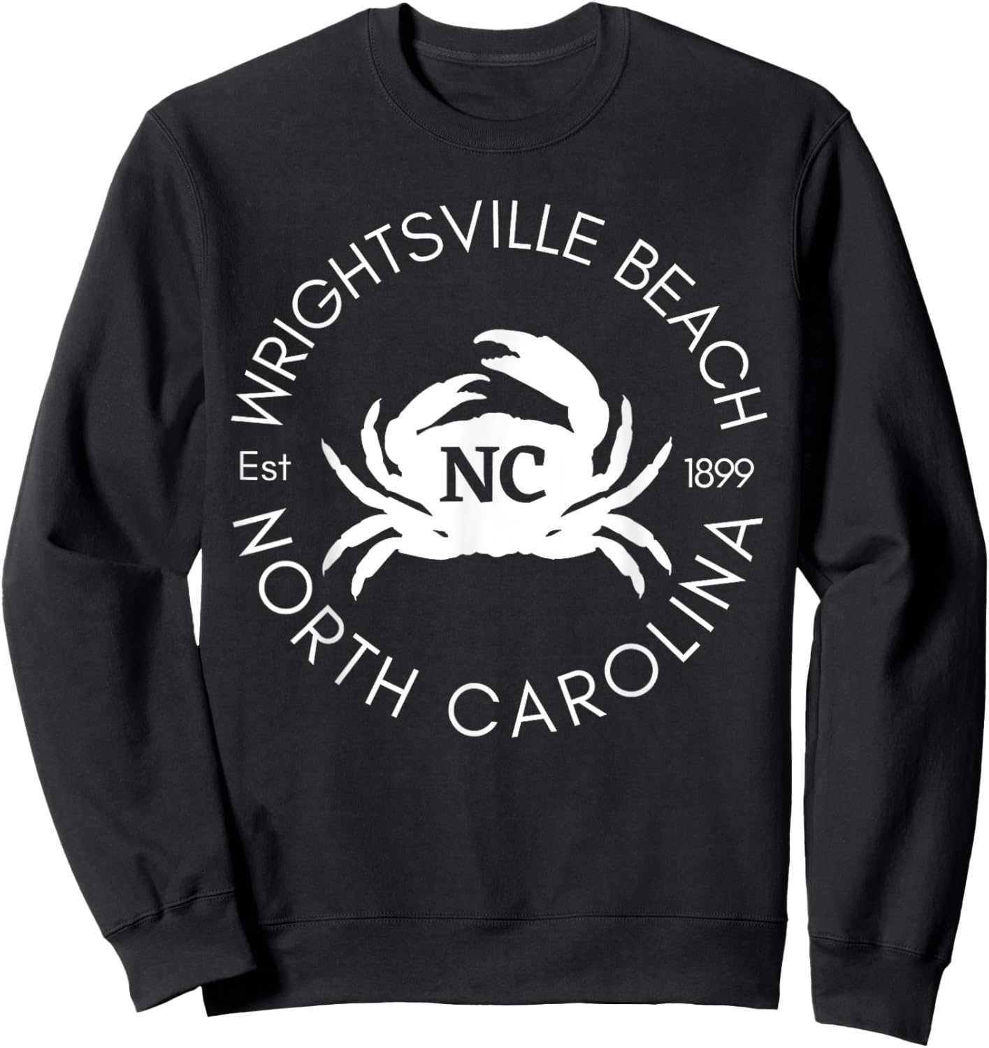 Wrightsville Beach North Carolina Crab Beaches Ocean Summer Men Women Kids Sweatshirt - Sweatshirt | Black