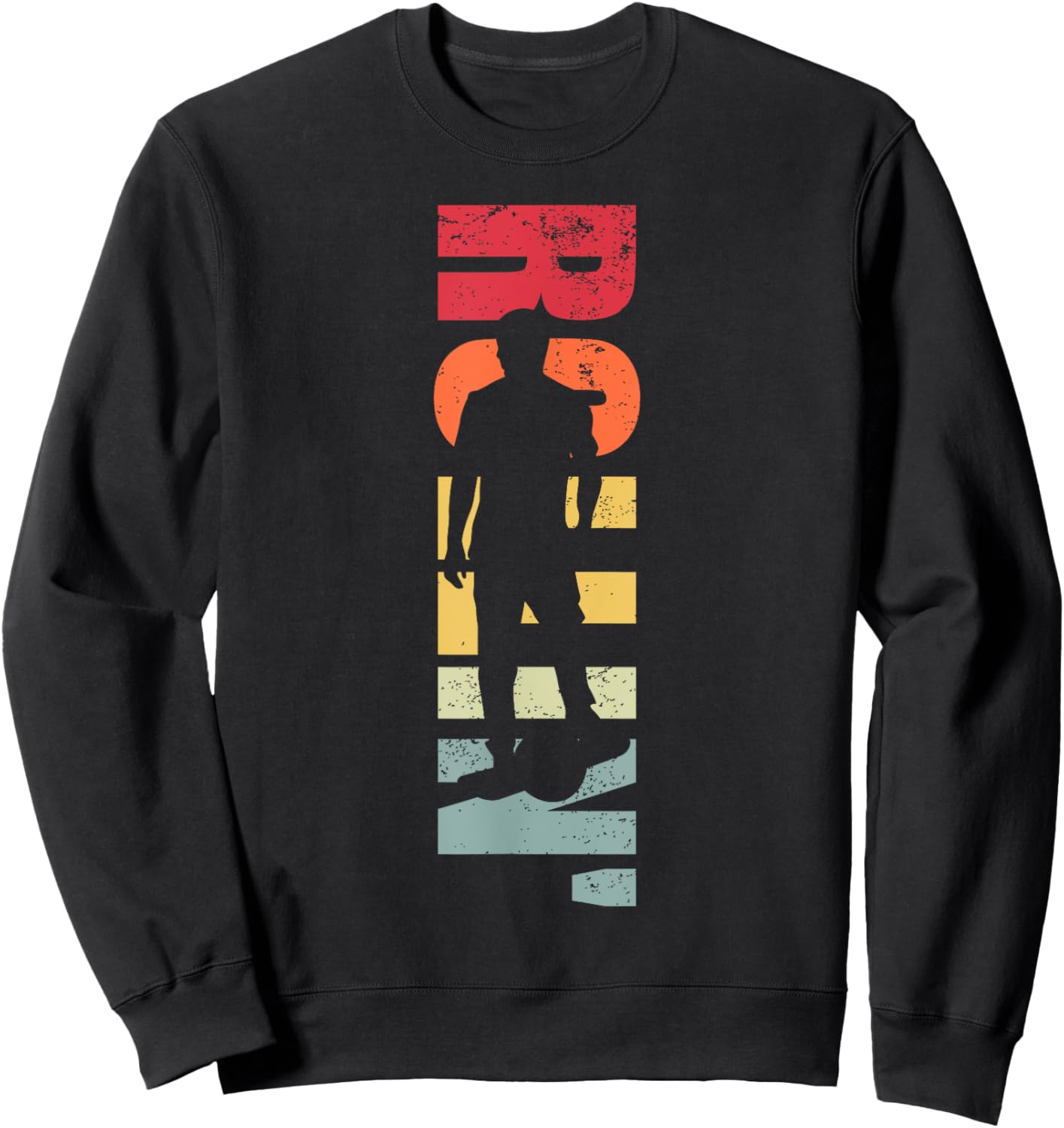 Rollin One Wheel Electric Skateboard Float Women Kid Sweatshirt - Sweatshirt | Black