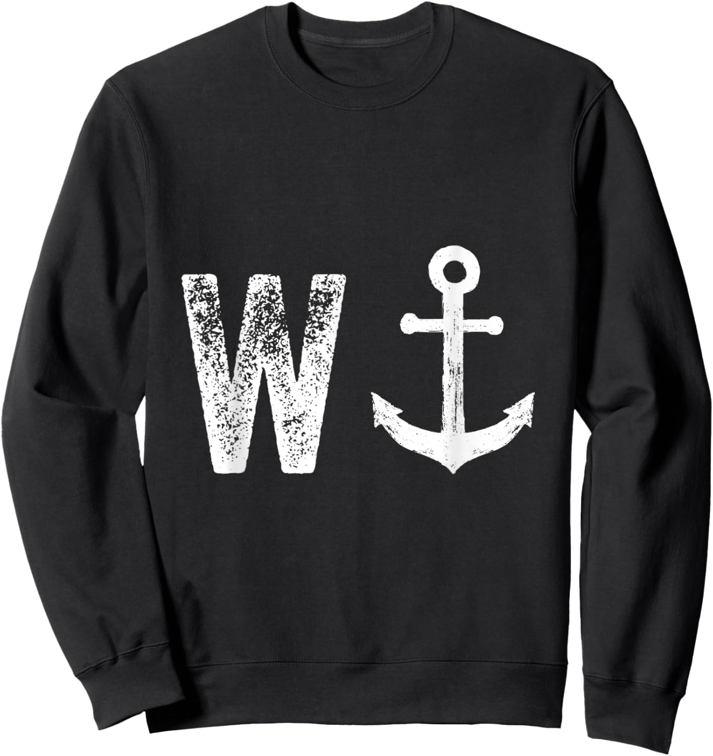 W ANCHOR Funny Wanker Jerk British Slang Sweatshirt - Sweatshirt | Black