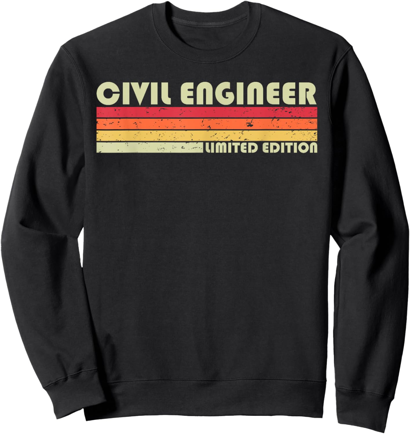CIVIL ENGINEER Funny Job Title Profession Birthday Worker Sweatshirt - Sweatshirt | Black