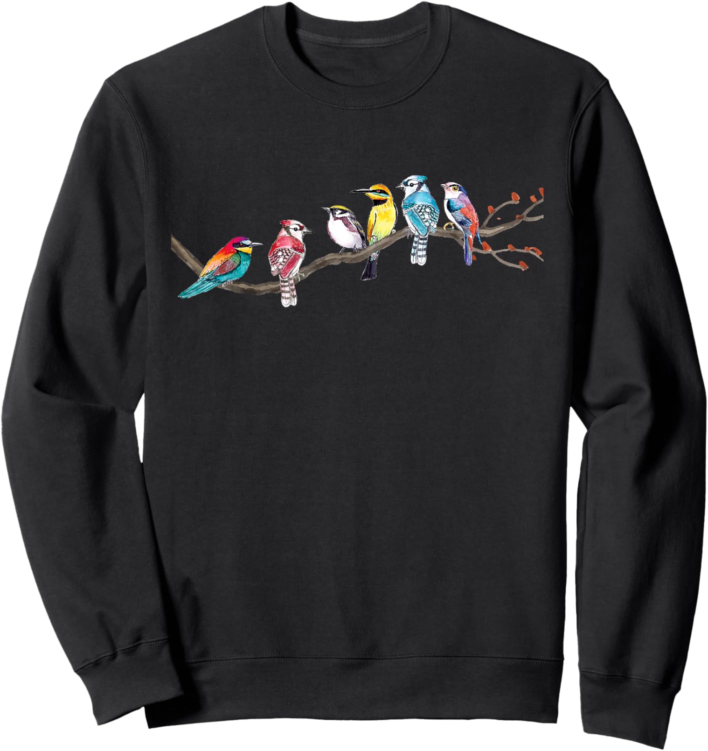 Birds On A Branch - Birding Bird Watching Bird Watcher Sweatshirt - Sweatshirt | Black