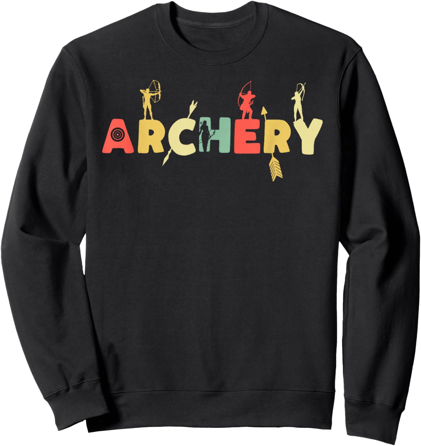 Retro Archery - Vintage Archer Competition Sweatshirt - Sweatshirt | Black
