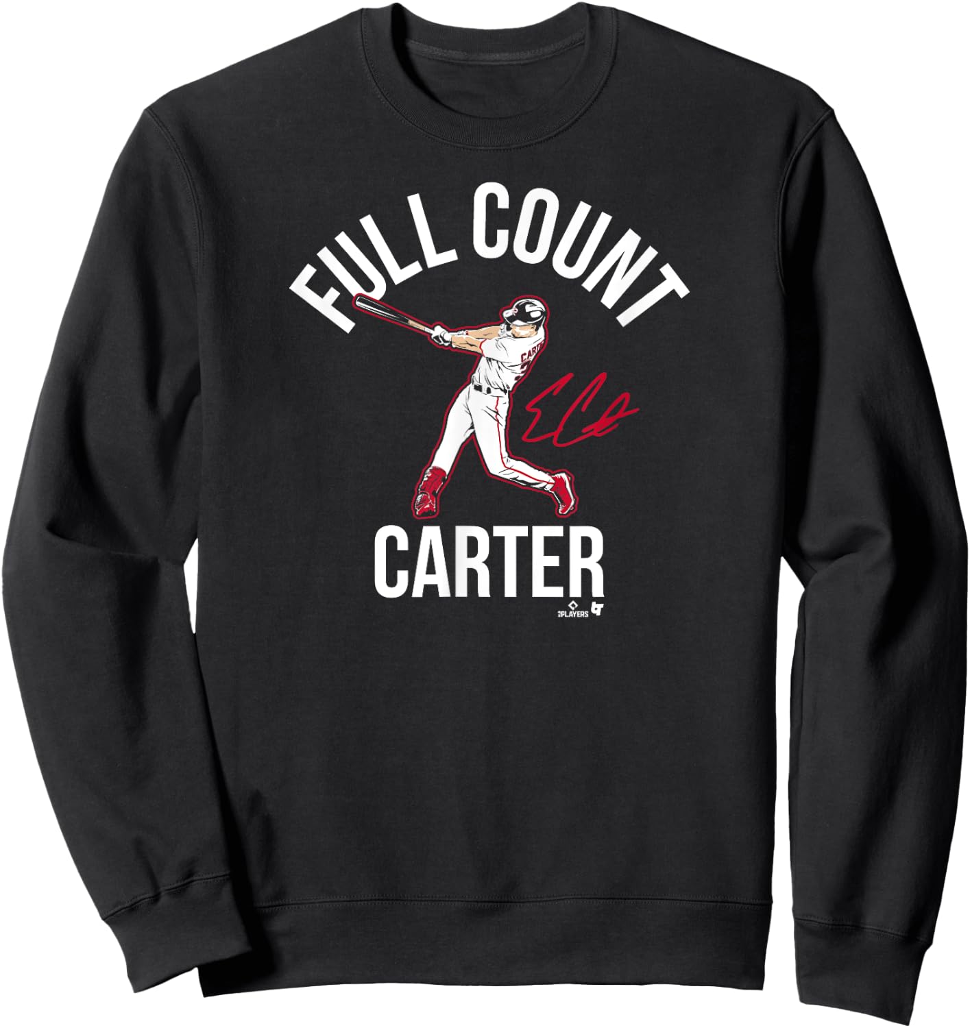 Evan Carter - Full Count Carter - Texas Baseball Sweatshirt - Sweatshirt | Black