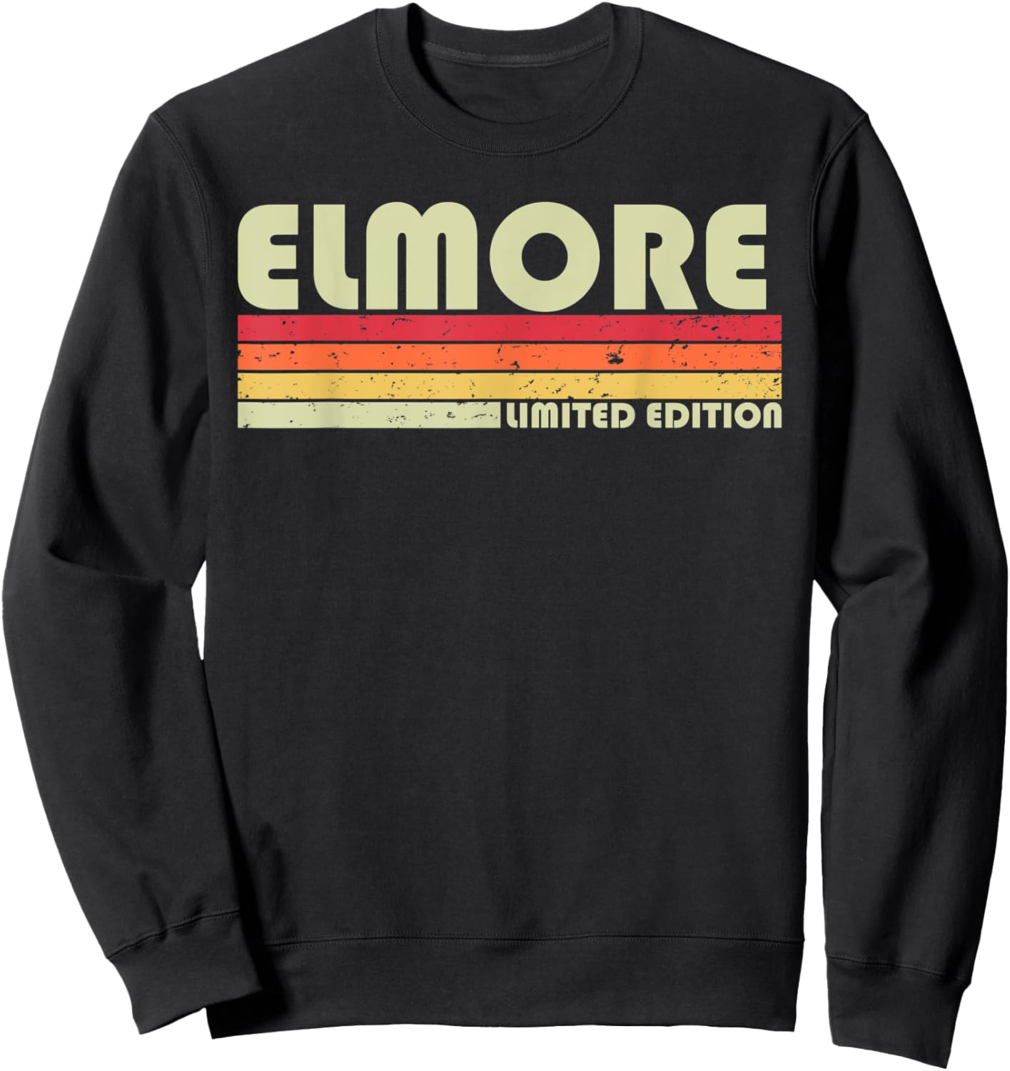 ELMORE Surname Funny Retro Vintage 80s 90s Birthday Reunion Sweatshirt - Sweatshirt | Black