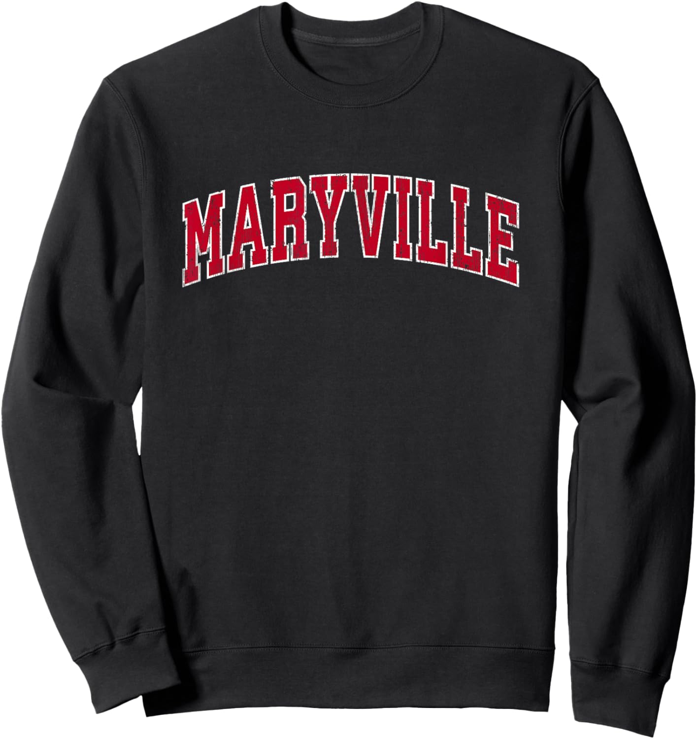 Maryville Missouri MO Vintage Sports Design Red Design Sweatshirt - Sweatshirt | Black