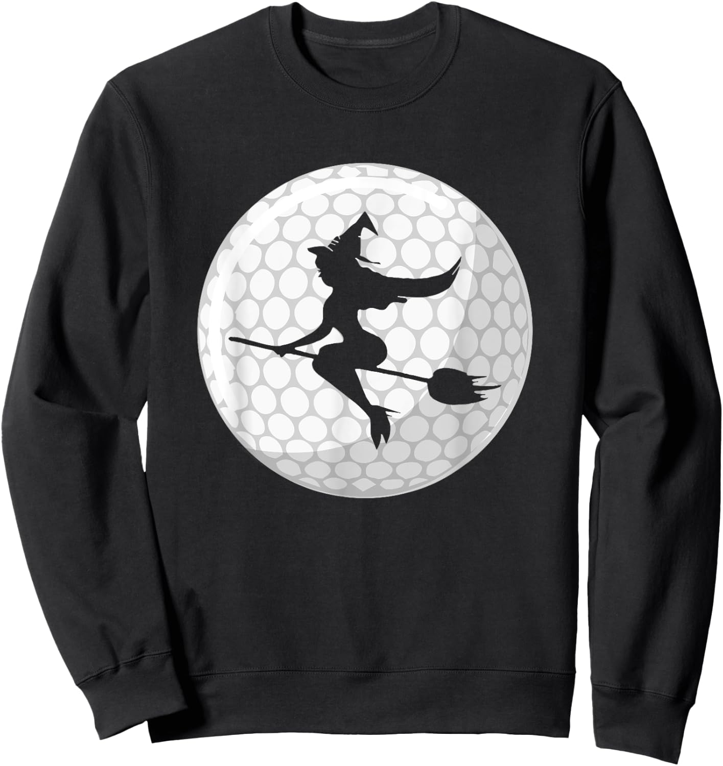 Halloween Witch Golf Player Sweatshirt - Sweatshirt | Black