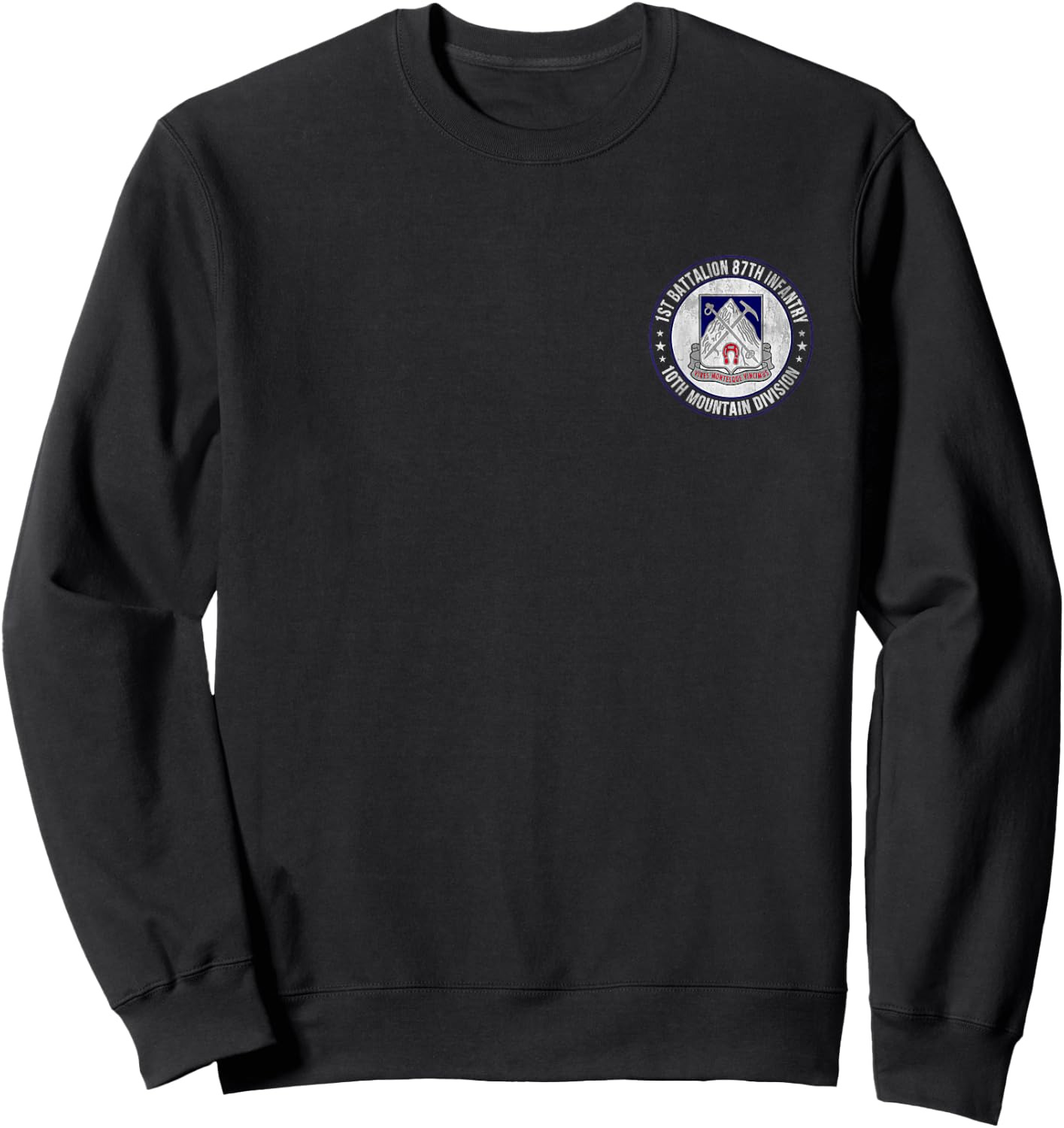 1st Battalion 87th Infantry 10th Mountain Division Veteran Sweatshirt - Sweatshirt | Black