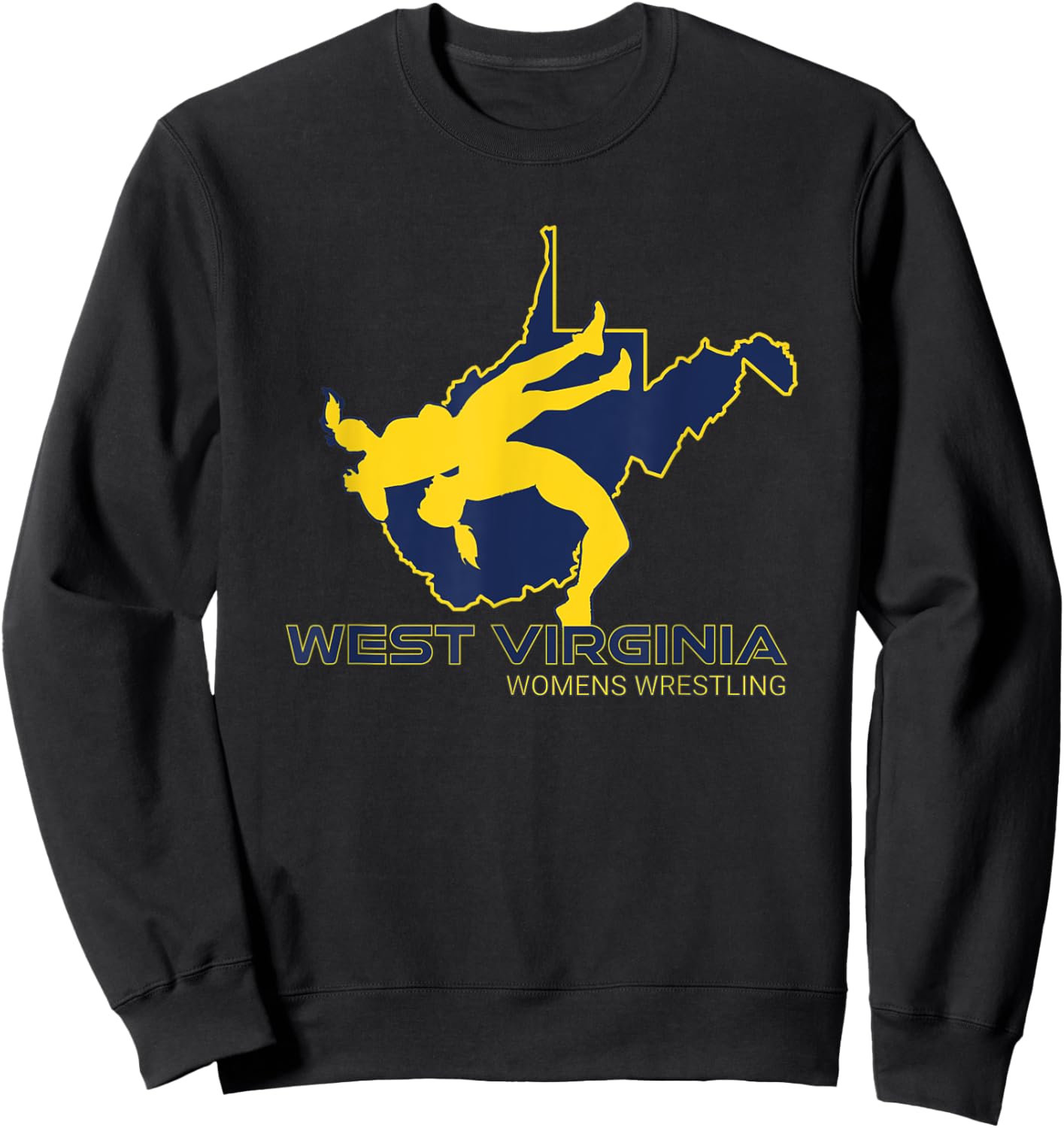 West Virginia Women Wrestling High School Girl Wrestler Team Sweatshirt - Sweatshirt | Black