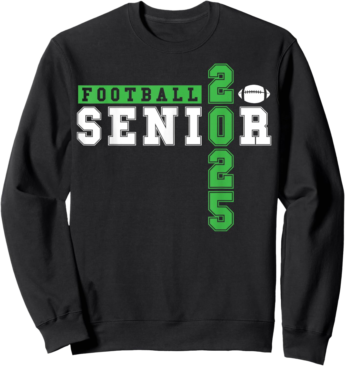 Football Senior Night Football Senior 2025 Graduation 23 Sweatshirt - Sweatshirt | Black