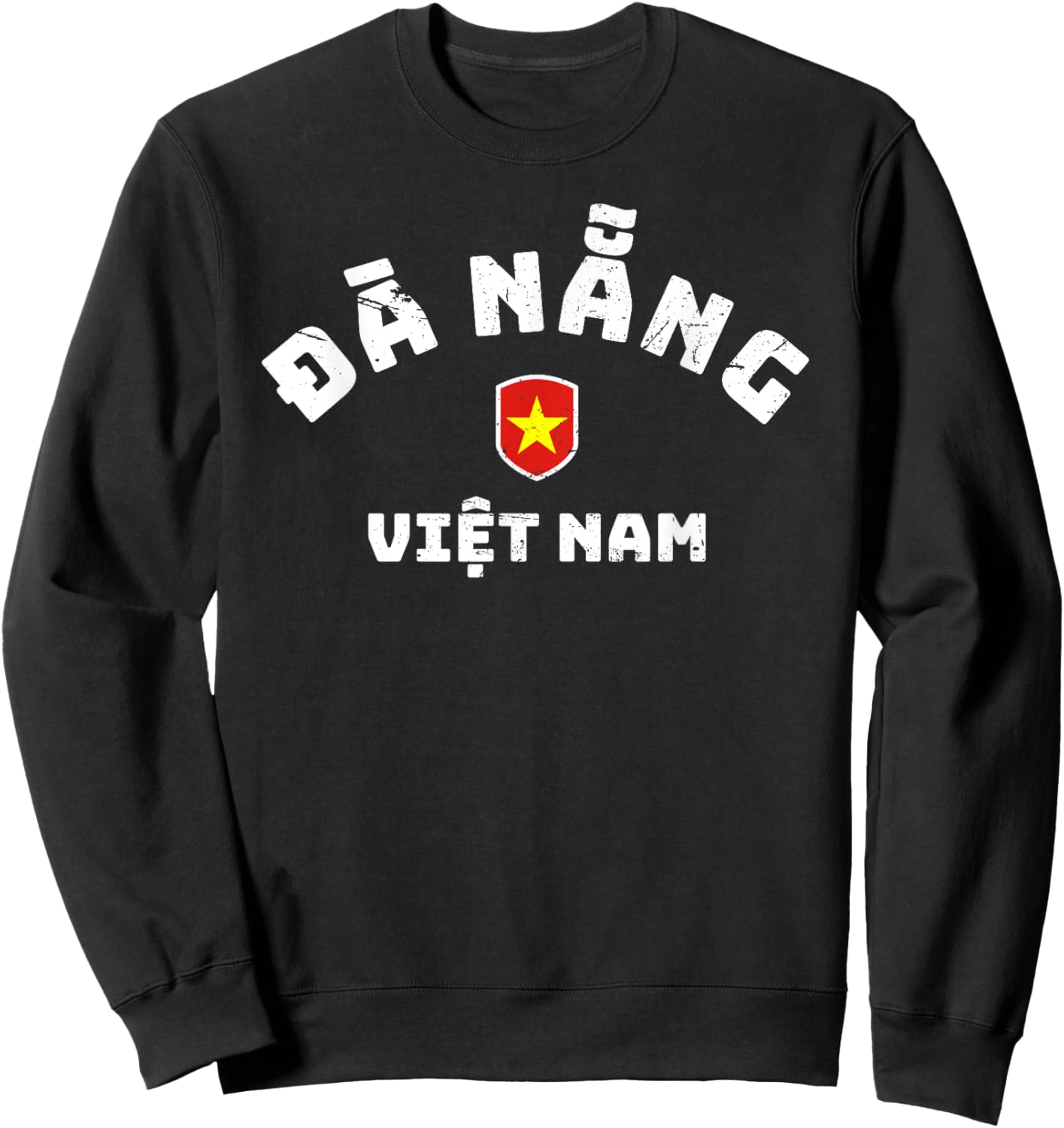 Da Nang Vietnam - Vietnamese Flag Da Nang Sweatshirt - Sweatshirt | Black