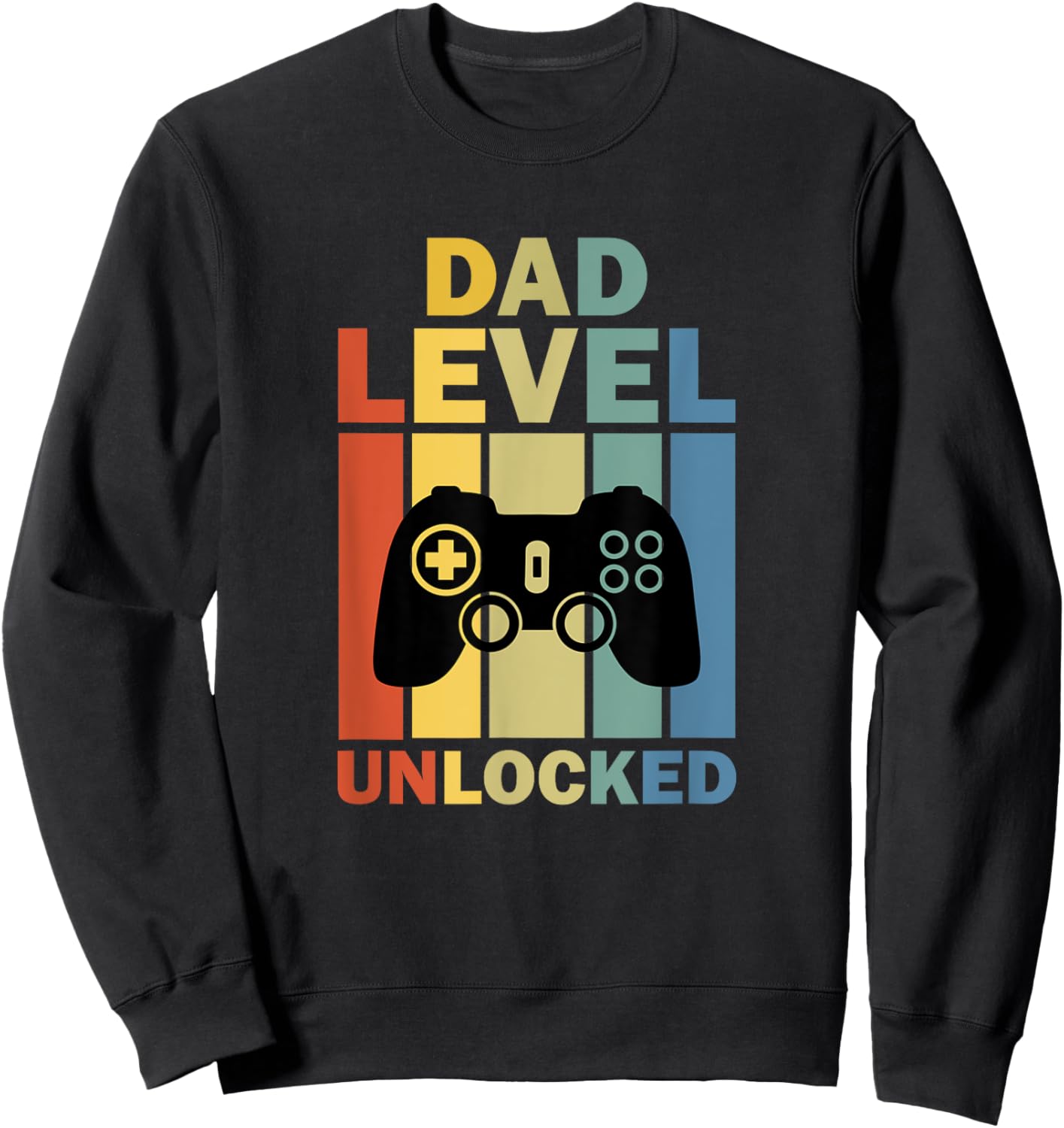 Pregnancy Announcement Dad Level Unlocked Soon To Be Father Sweatshirt - Sweatshirt | Black