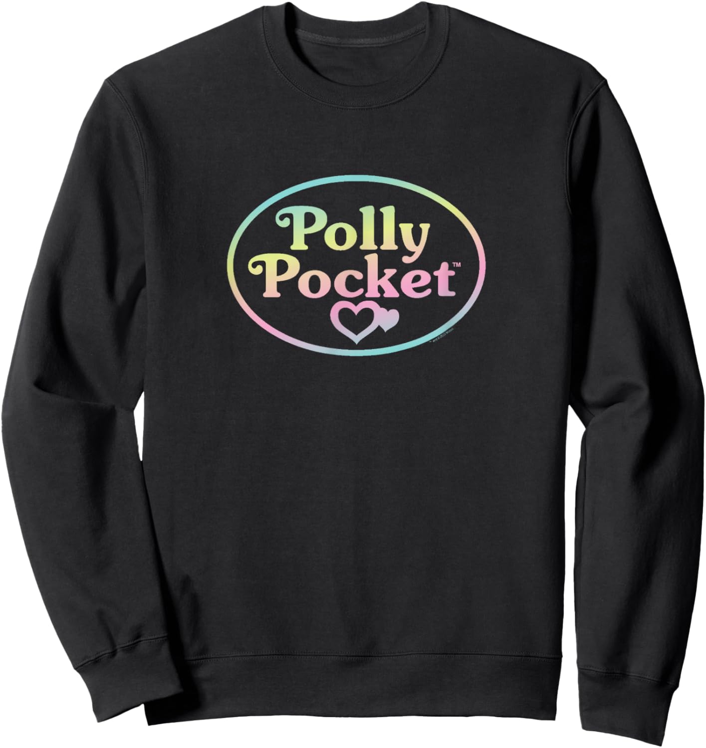Polly Pocket - Polly Pocket Rainbow Ombre Logo Sweatshirt - Sweatshirt | Black