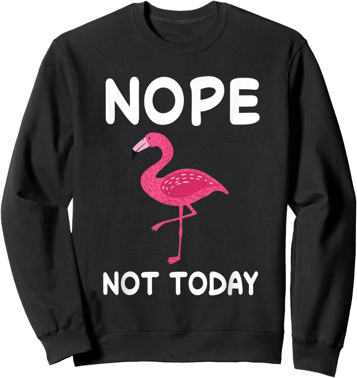 Flamingo Nap Sleeping Pajama Nightgown Sweatshirt - Sweatshirt | Black