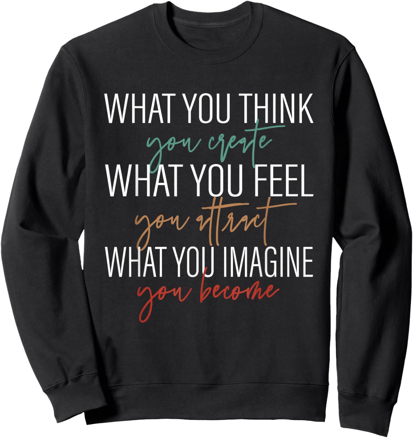 Inspirational Message Spiritual Awakening manifestation Sweatshirt - Sweatshirt | Black