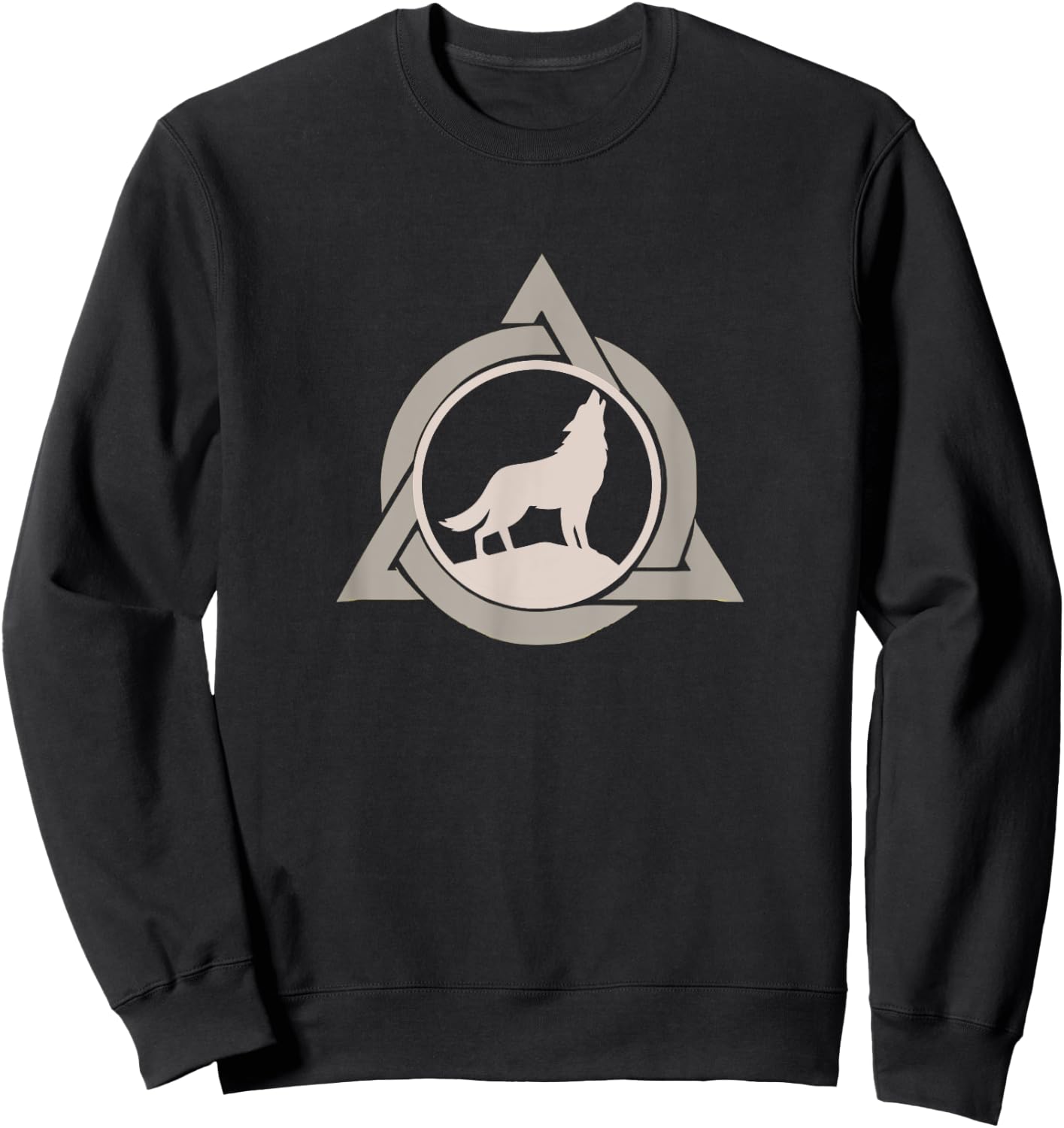 Theta Delta Wolf Therian Gear Therianthropy Symbol Otherkin Sweatshirt - Sweatshirt | Black
