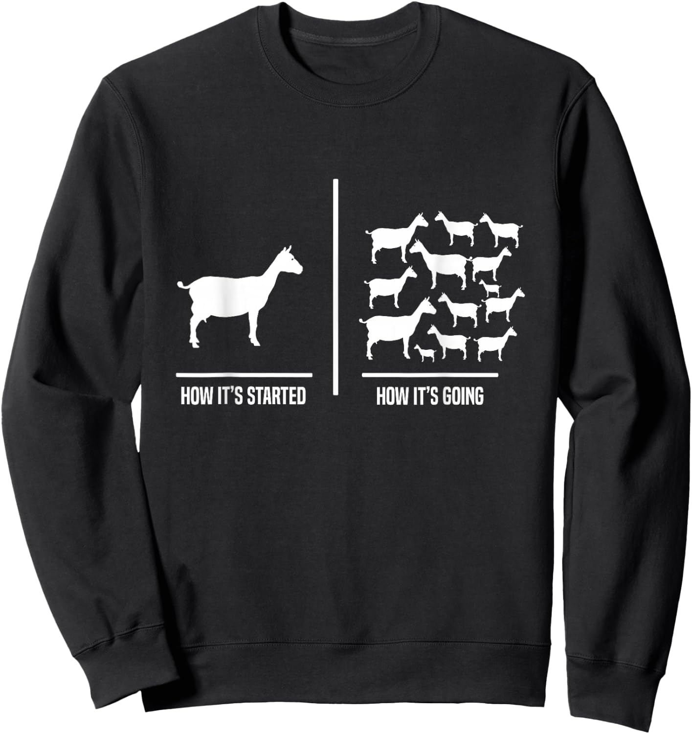 Funny Nigerian Dwarf Goat Sweatshirt - Sweatshirt | Black