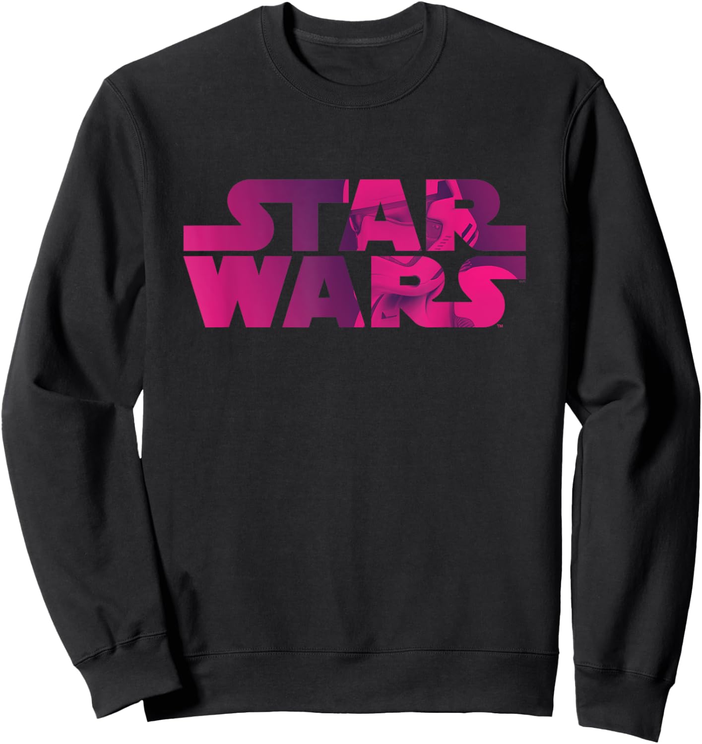 Star Wars Logo Fashion Style Magenta Stormtrooper Sweatshirt - Sweatshirt | Black