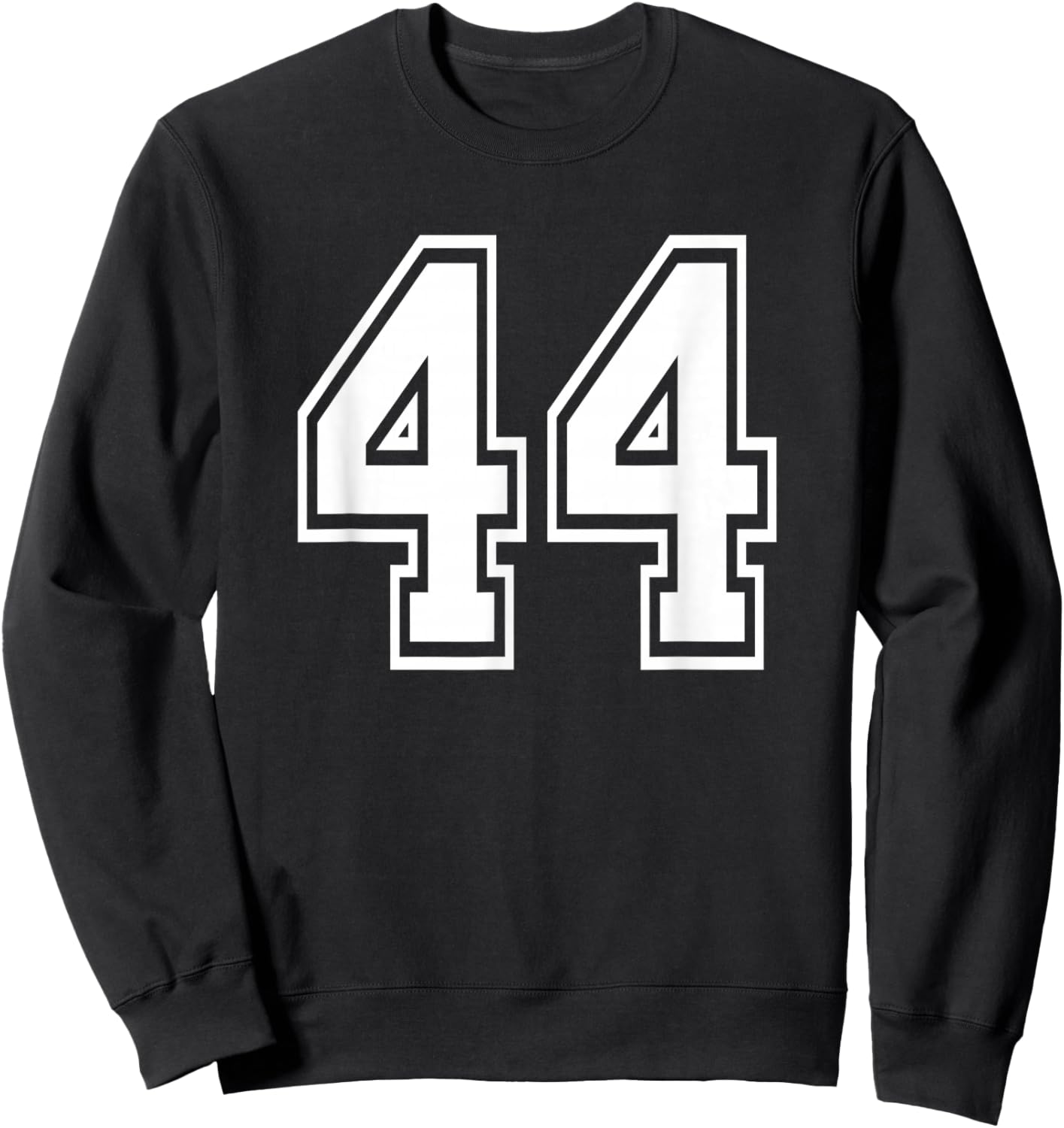 Number 44 Numbered Uniform Sports Jersey Team 44th Birthday Sweatshirt - Sweatshirt | Black