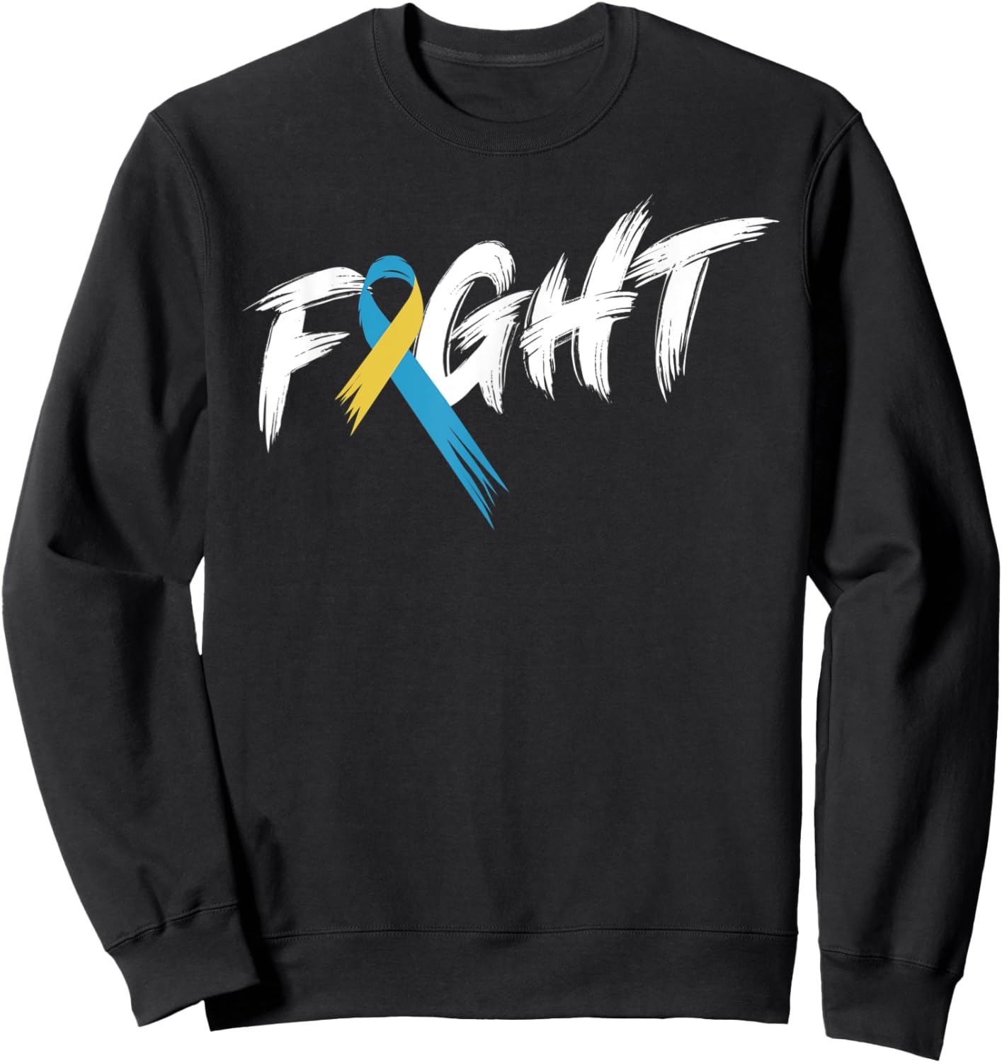National Down Syndrome Awareness Month Fight Vintage T21 Sweatshirt - Sweatshirt | Black