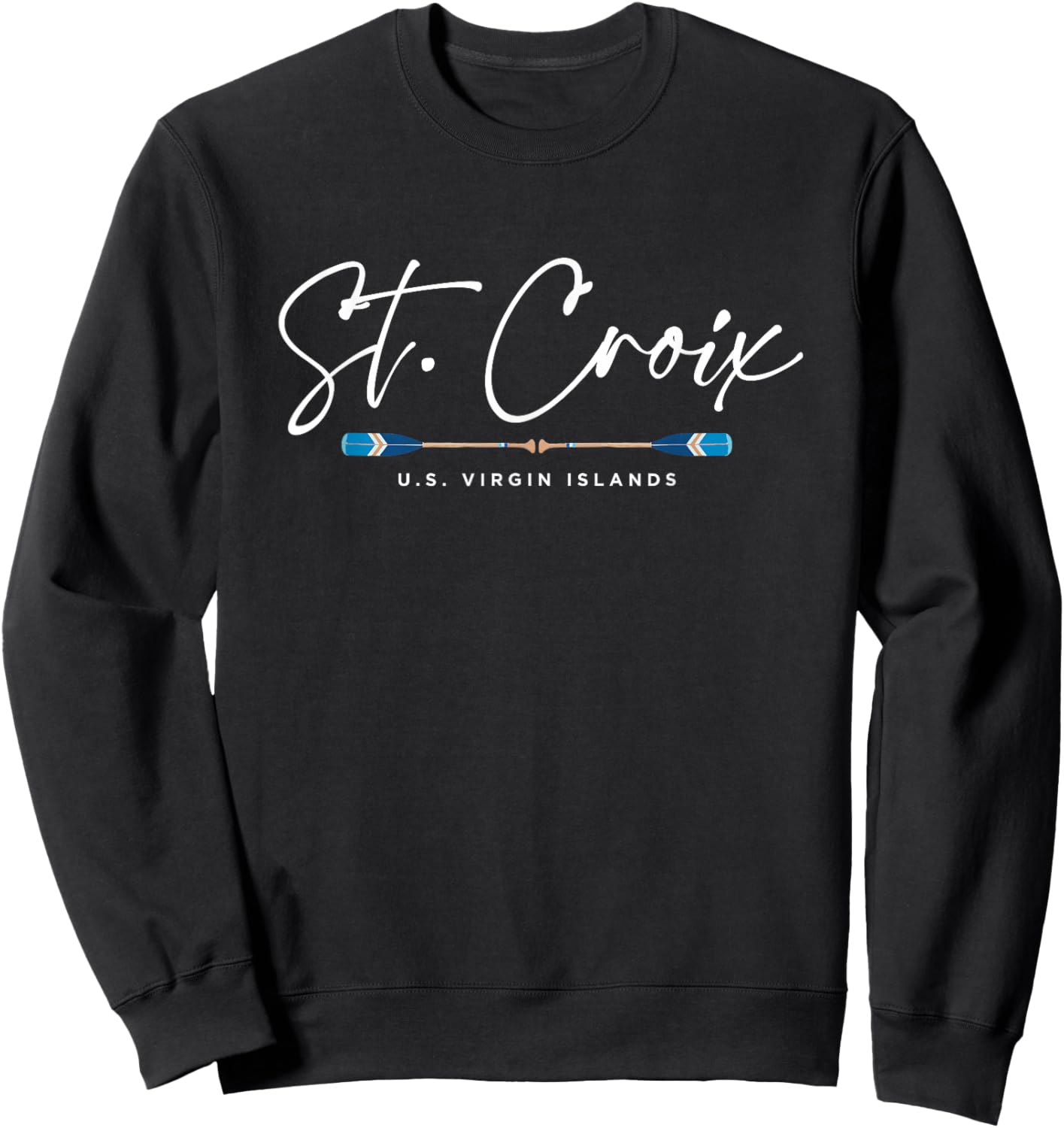 St. Croix USV Islands Beach Graphic Sweatshirt - Sweatshirt | Black