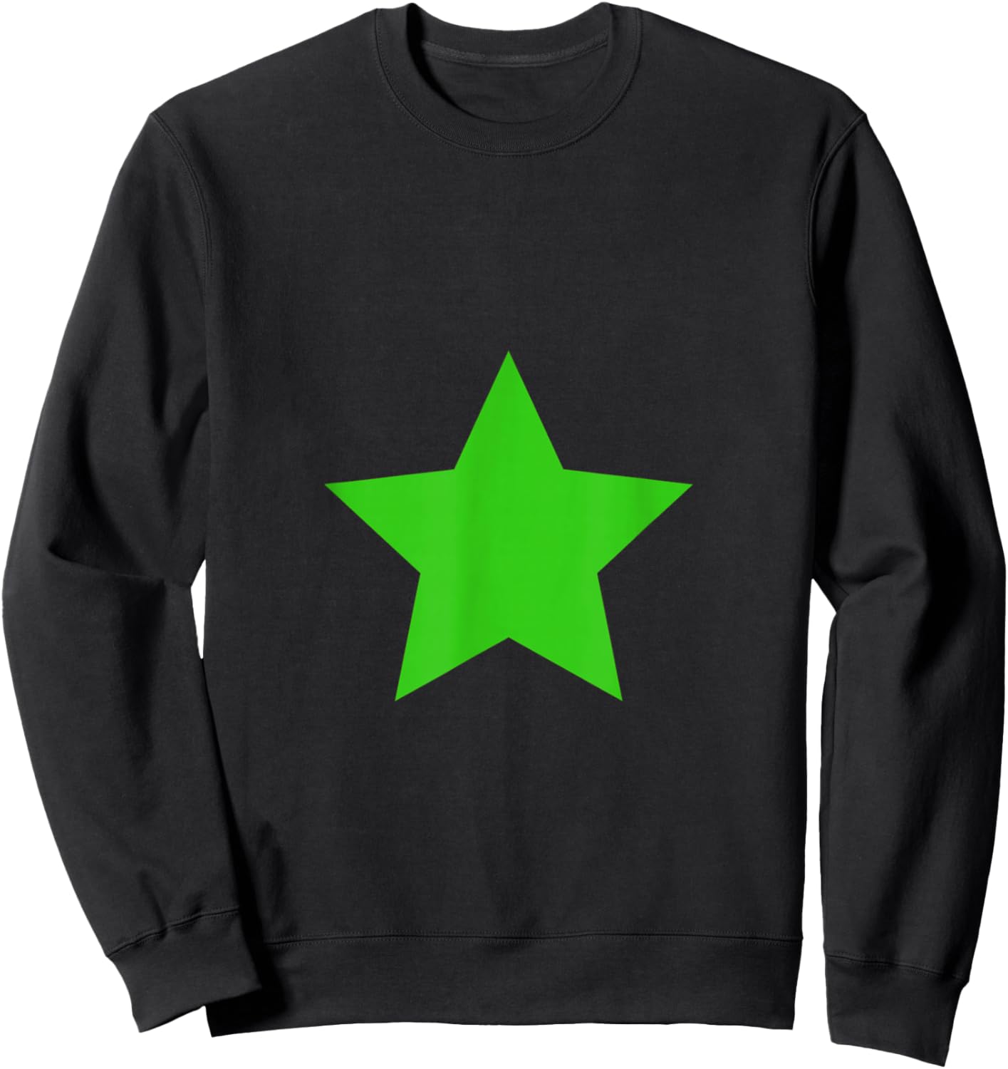 Lime Green Star Sweatshirt - Sweatshirt | Black
