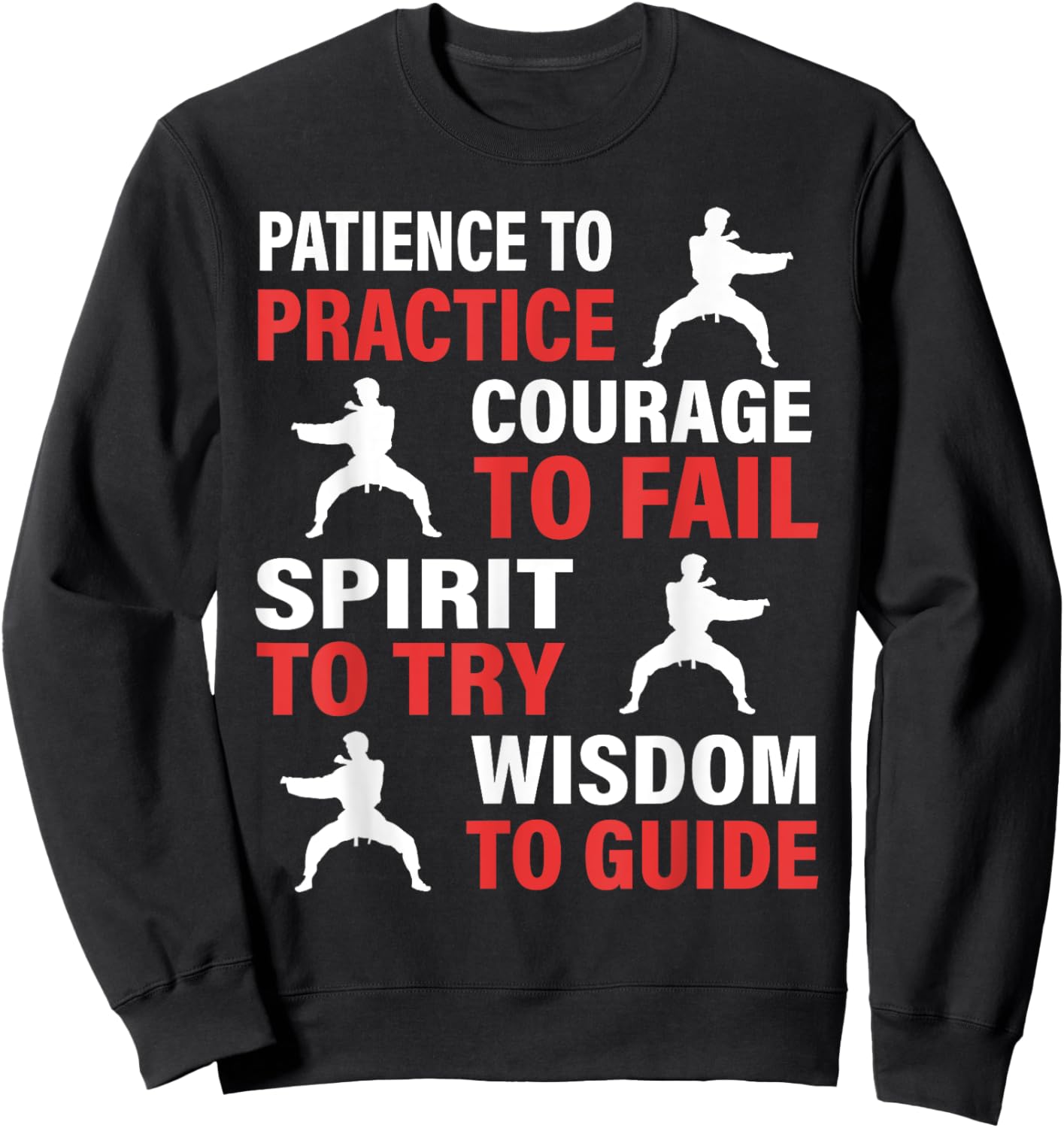 Karate Student Teacher Trainee Trainer Karateka Practitioner Men Women Girls Kids Sweatshirt - Sweatshirt | Black