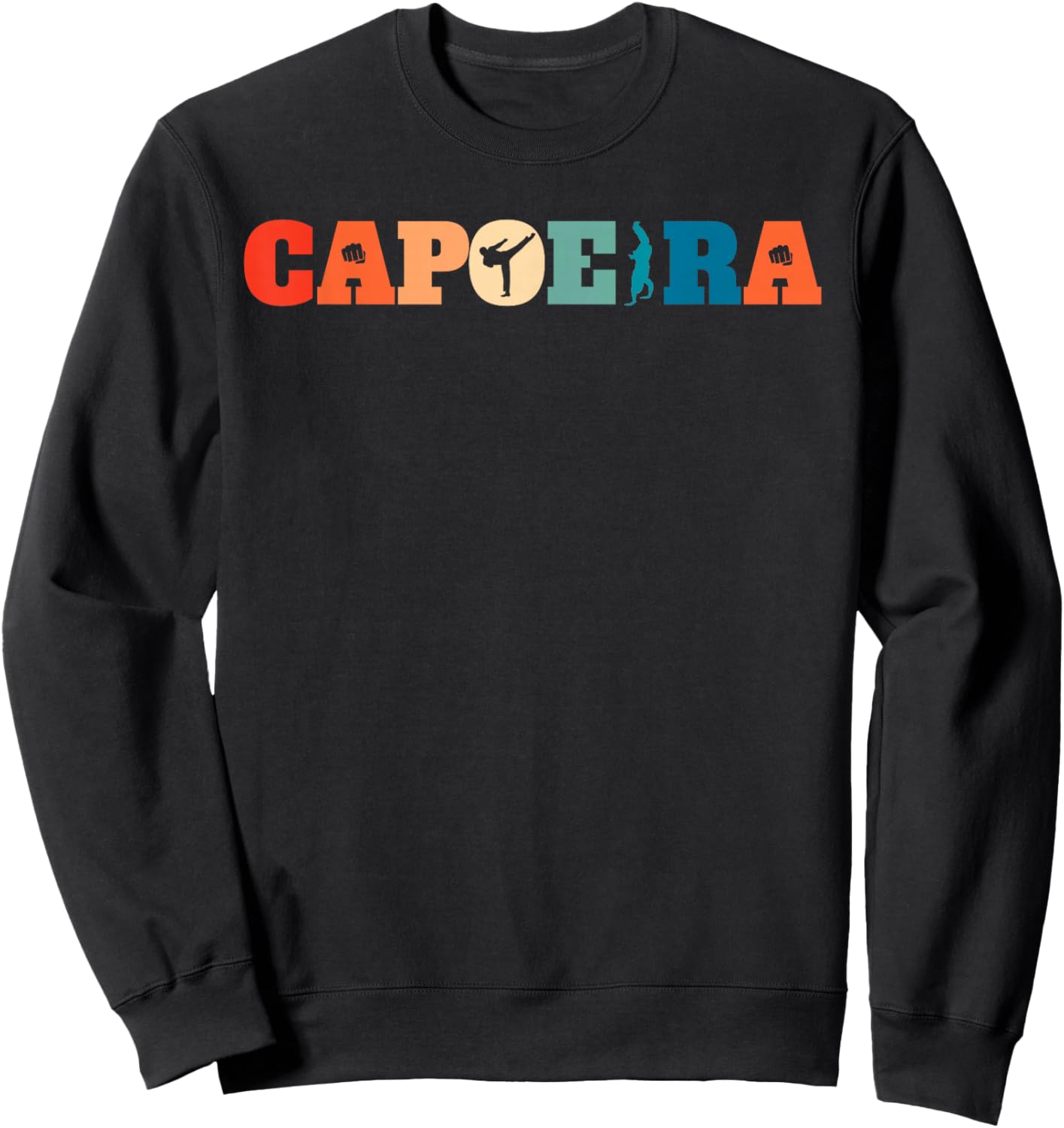 Retro Capoeira Martial Arts - Vintage Brazilian Capoeira Sweatshirt - Sweatshirt | Black