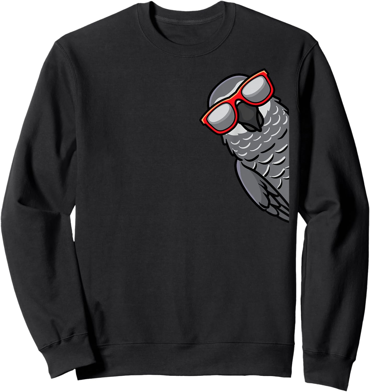 Congo African Grey Parrot Sweatshirt - Sweatshirt | Black