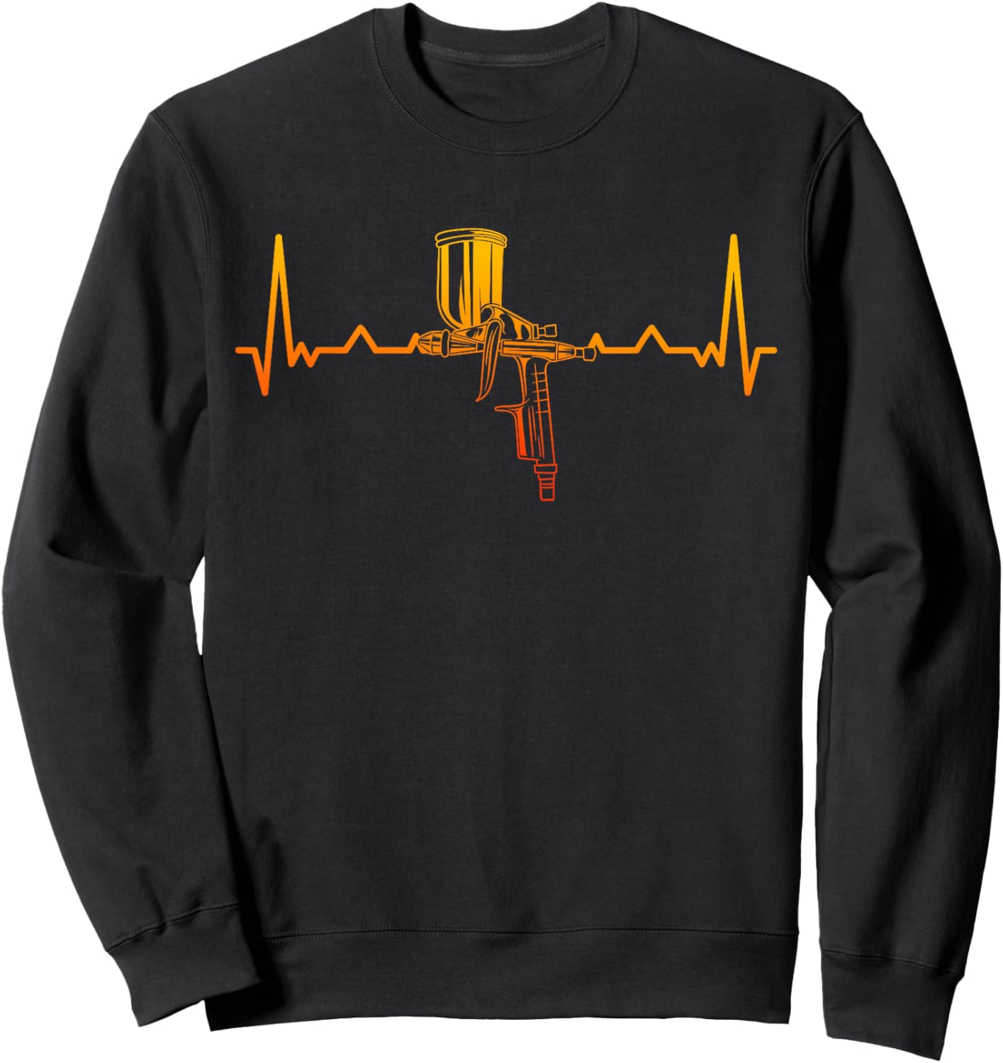 Auto Body Painter Heartbeat Spray Gun Painter Sweatshirt - Sweatshirt | Black