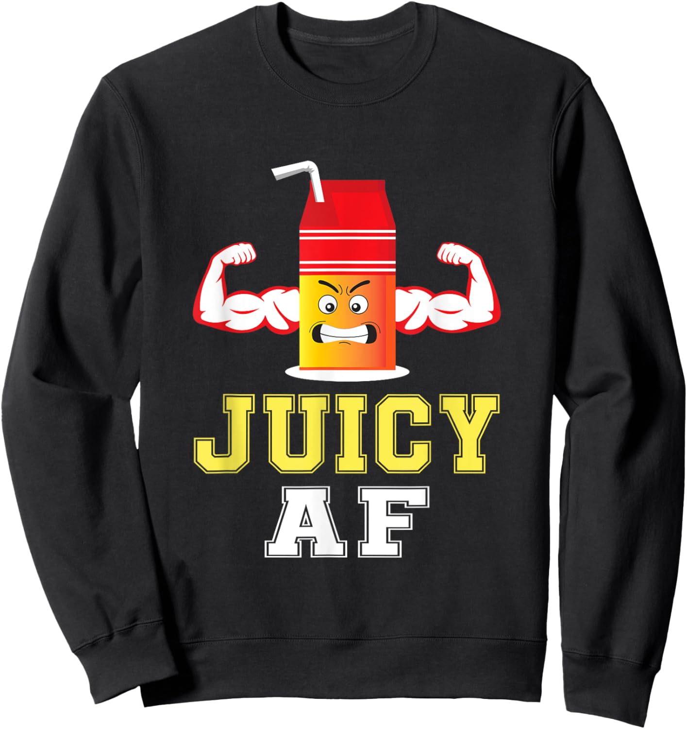 Juicy AF Juice Box Gym Fitness Shirt Sweatshirt - Sweatshirt | Black