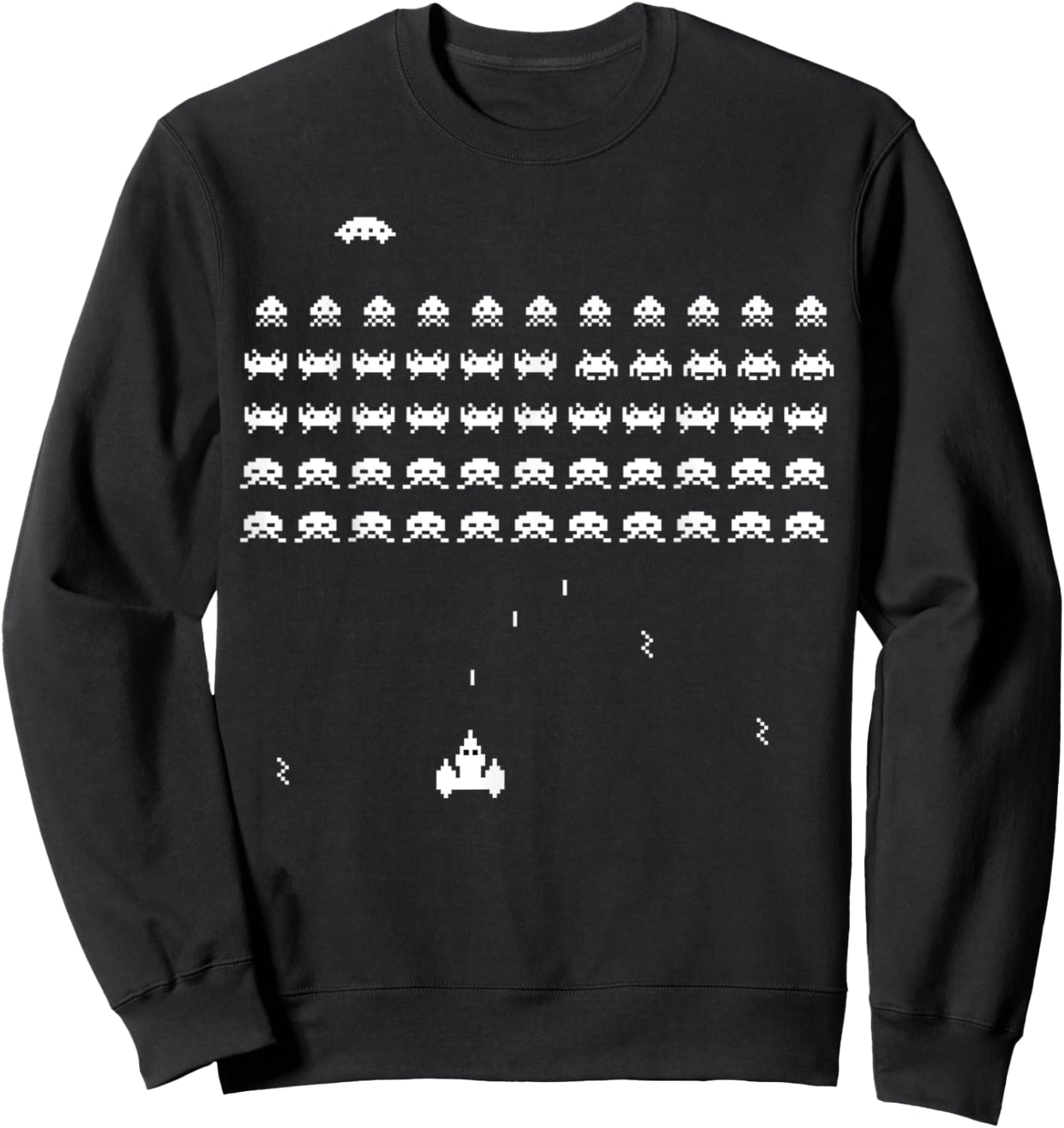 Retro Vintage video game space shooter arcade Sweatshirt - Sweatshirt | Black