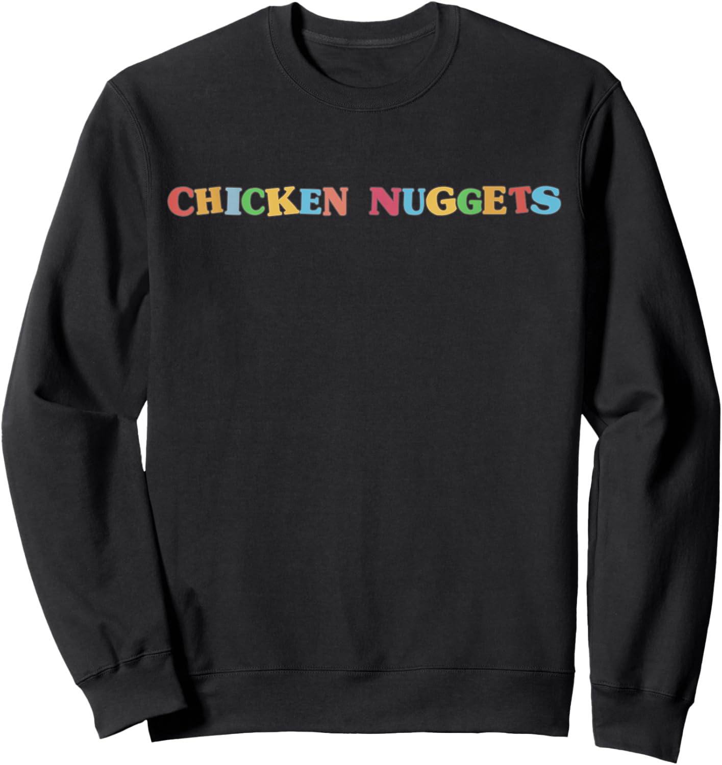 Kidcore Aesthetic Chicken Nuggets Old Indie 80s 90s Retro Sweatshirt - Sweatshirt | Black