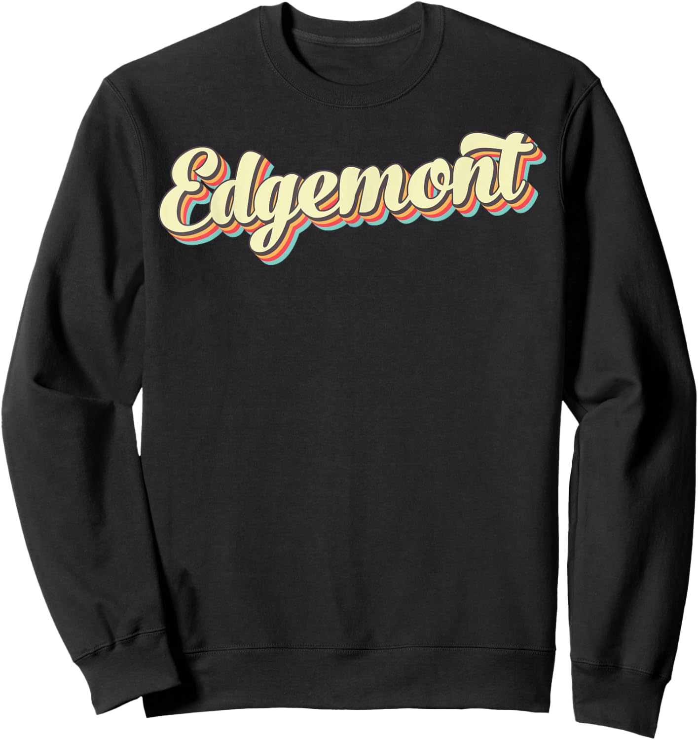 Edgemont Retro Art Baseball Font Vintage Sweatshirt - Sweatshirt | Black