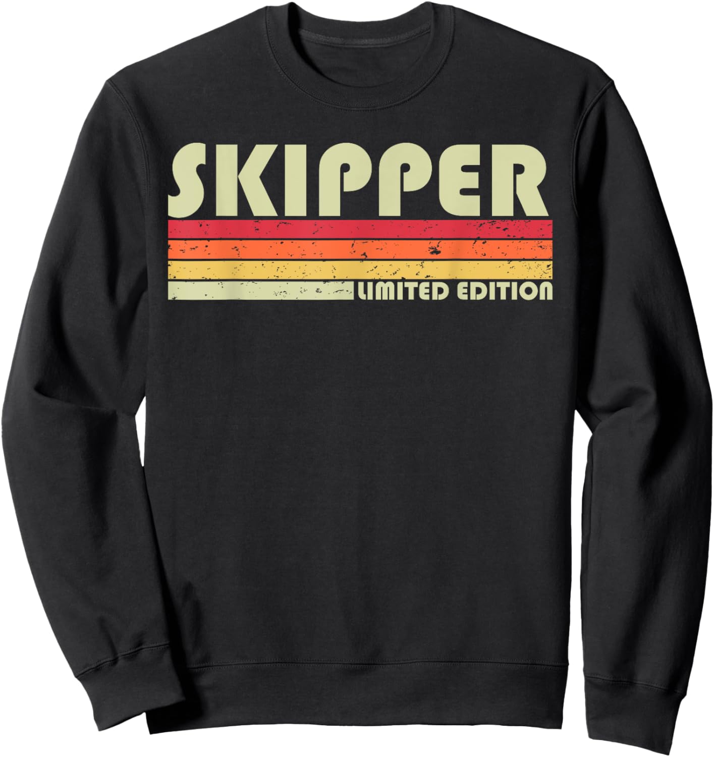 SKIPPER Funny Job Title Profession Birthday Worker Idea Sweatshirt - Sweatshirt | Black