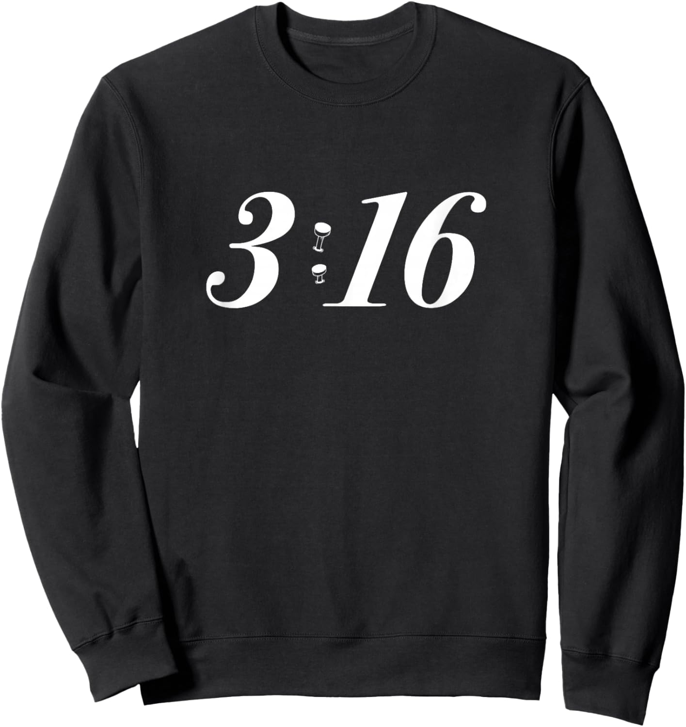 John 3 16 Bible Centre Jesus Christ Sweatshirt - Sweatshirt | Black