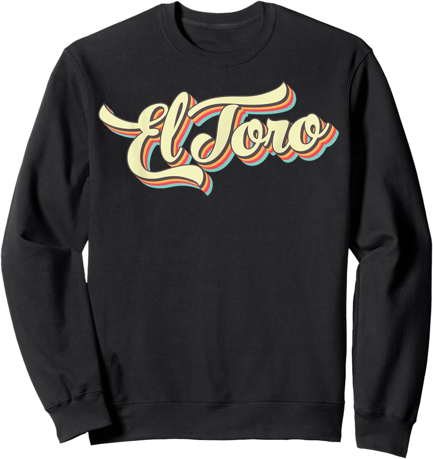 El Toro Retro Art Baseball Font Vintage Sweatshirt - Sweatshirt | Black