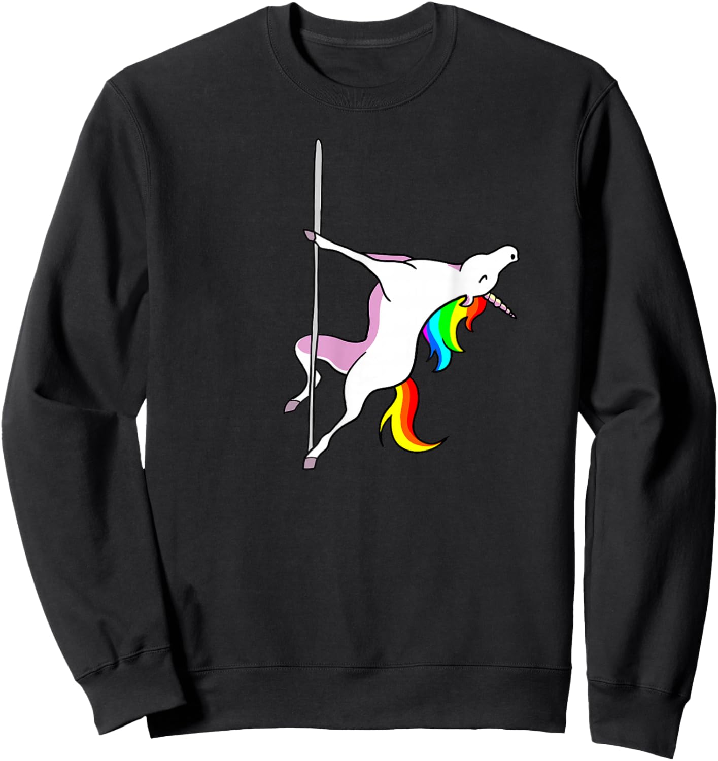 Unicorn Pole Dancer funny Pole Dancing Unicorn Sweatshirt - Sweatshirt | Black