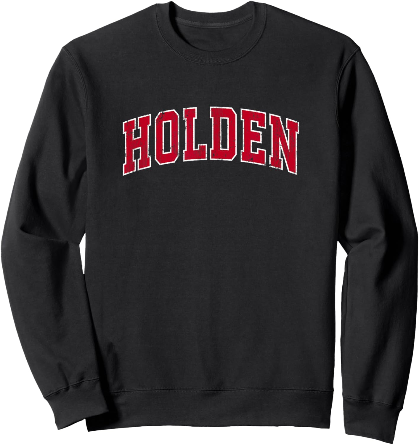 Holden Massachusetts MA Vintage Sports Design Red Design Sweatshirt - Sweatshirt | Black