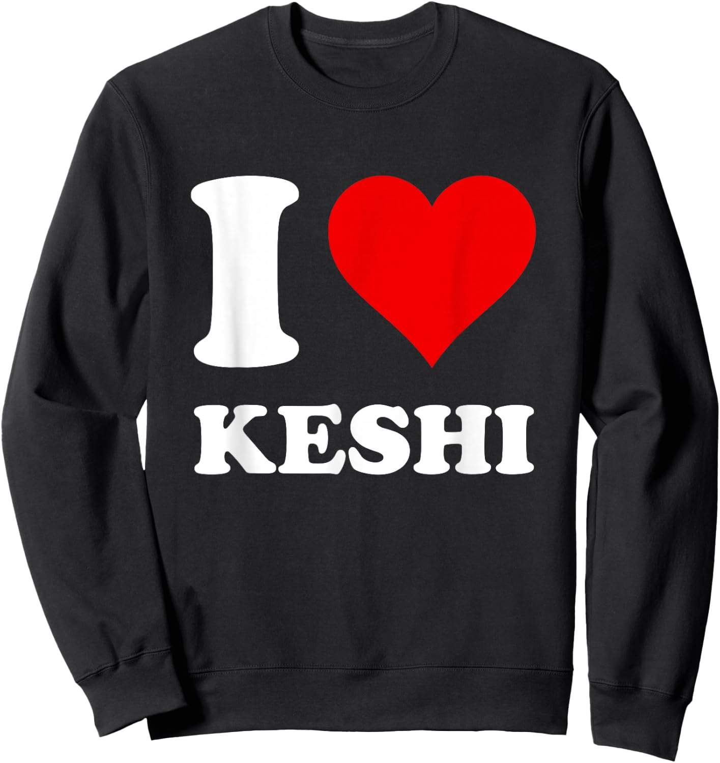 Red Heart I Love Keshi Sweatshirt - Sweatshirt | Black