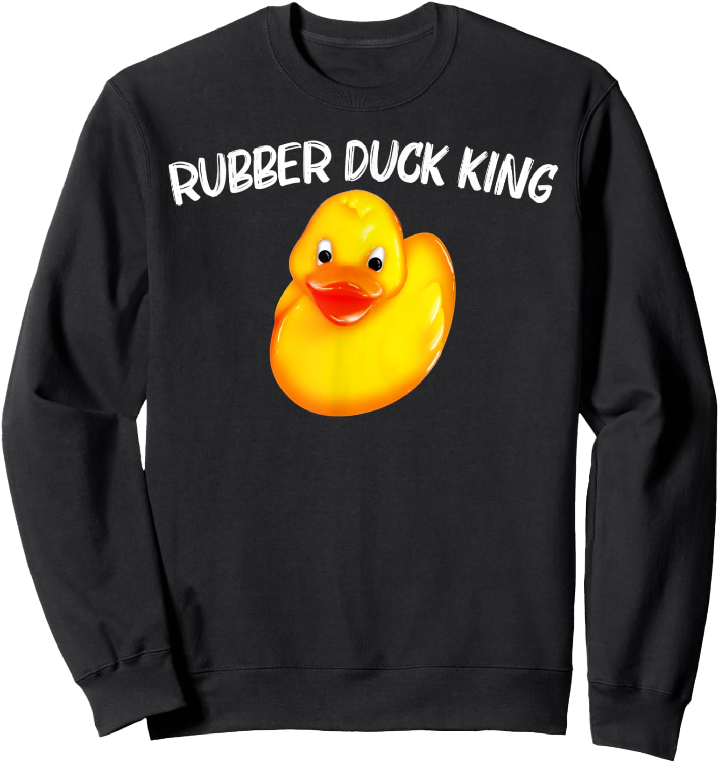 Funny Rubber Duck Art Dad Kids Rubber Ducks Duckie Sweatshirt - Sweatshirt | Black